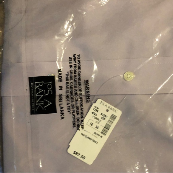 Jos A Bank Men’s dress shirt Blue sz 16/35 - Picture 2 of 2